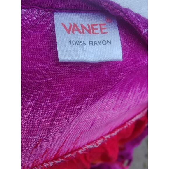 VTG 90s Vanee Rainbow Stripe Sundress Boho Strappy Maxi Dress Dopamine Festival - Picture 5 of 5